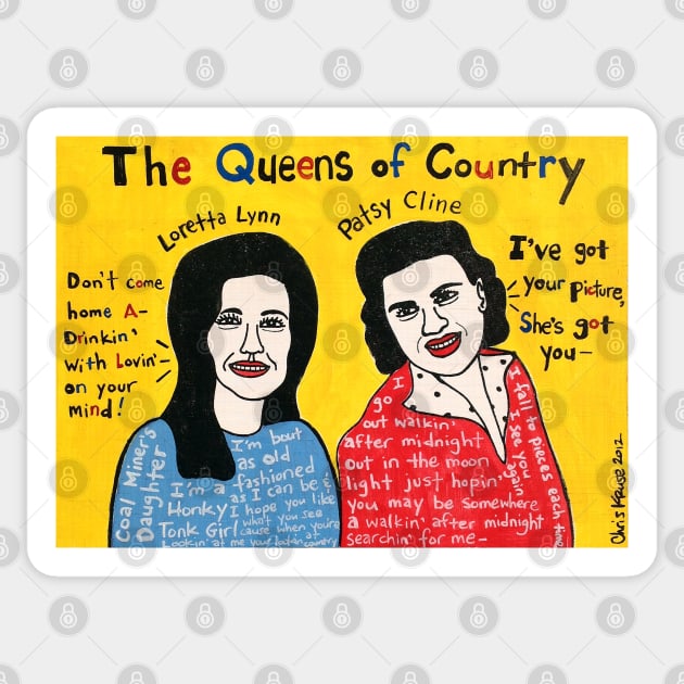 Queens of Country Sticker by krusefolkart